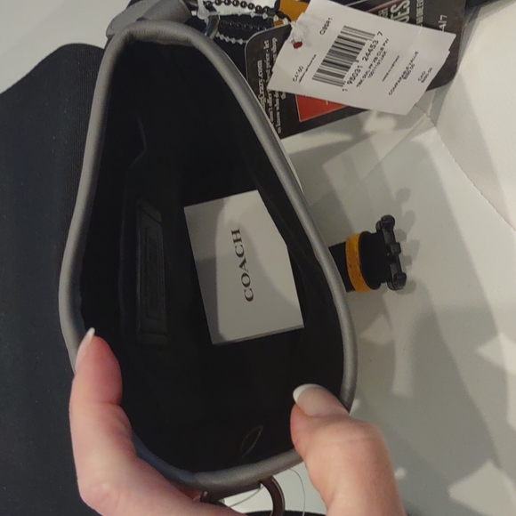 Unisex Track Colorblock Crossbody Bag Gray Yellow Handbag Purse Sporty New sport - Picture 5 of 8